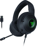 Razer Kraken V3 X Wired USB Gaming Headset: Lightweight Build - Triforce 40mm Drivers - HyperClear Cardioid Mic - 7.1 Surround Sound - Chroma RGB Lighting - Black,(Pack of 8)