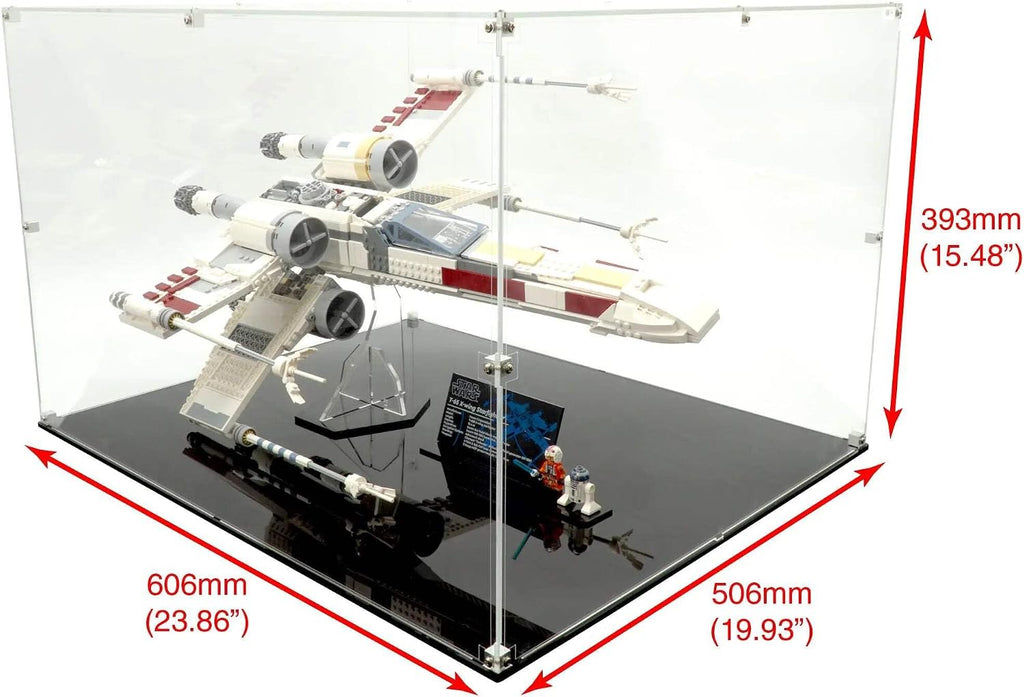 Display Case Compatible with Lego Set 75355 - X-Wing Starfighter - Clear Acrylic Dustproof Showcase - Set Not Included