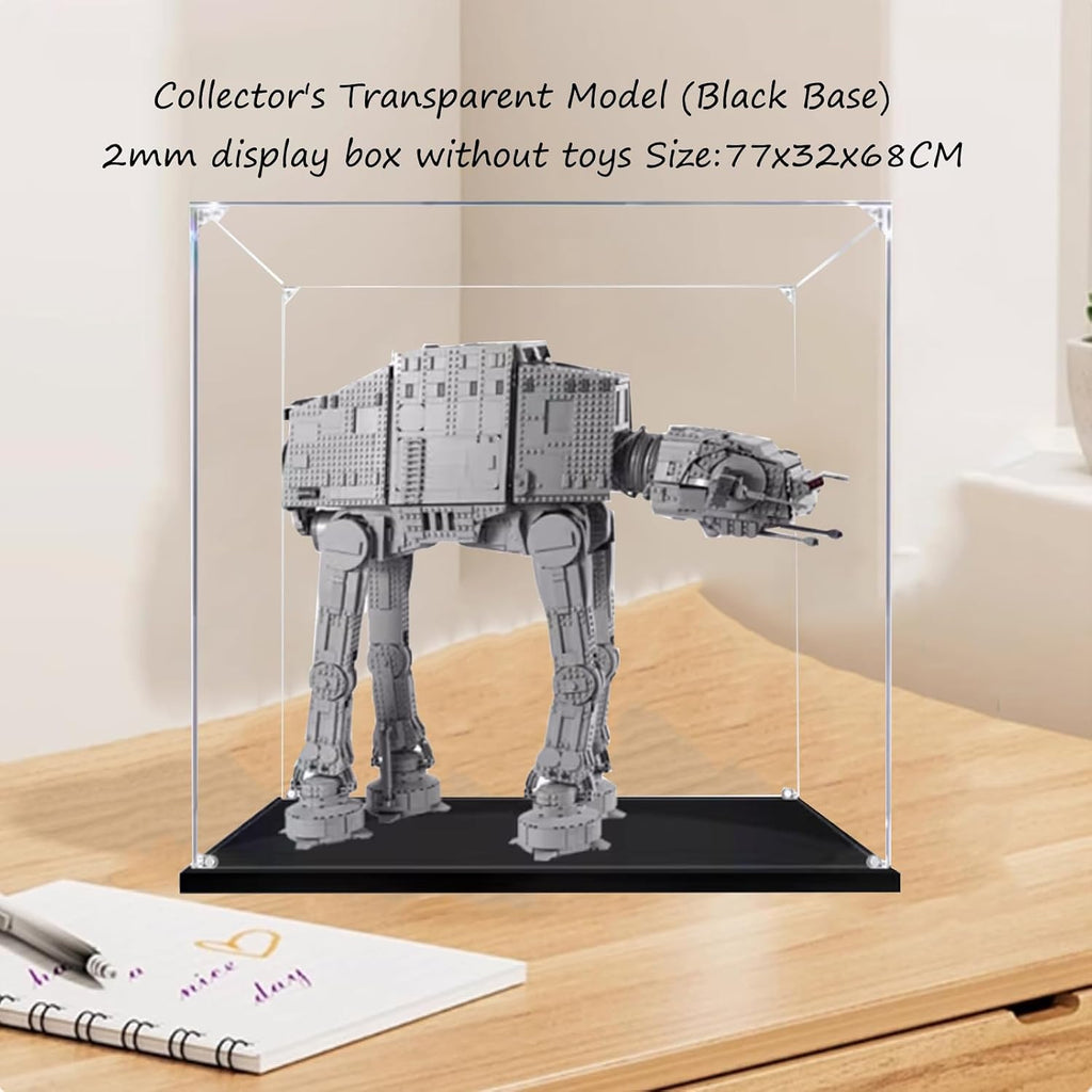Acrylic Display case for Lego 75313 at-at All Terrain Armored Walker, Sturdy Storage Display Box 30.3 x 12.5 x 26.7 inches (excluding Models) (Transparent (2mm))