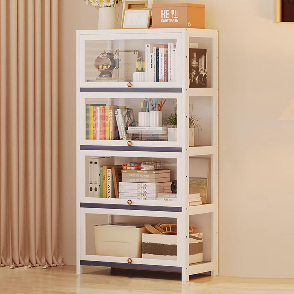 Showcase Display Cabinet 4 Tier Curio Display Cabinet Shelves with Acrylic Door Curio Display Cabinet,Collectibles Toy Organizers Rack & Display Shelf Storage Cabinets and Bookcase