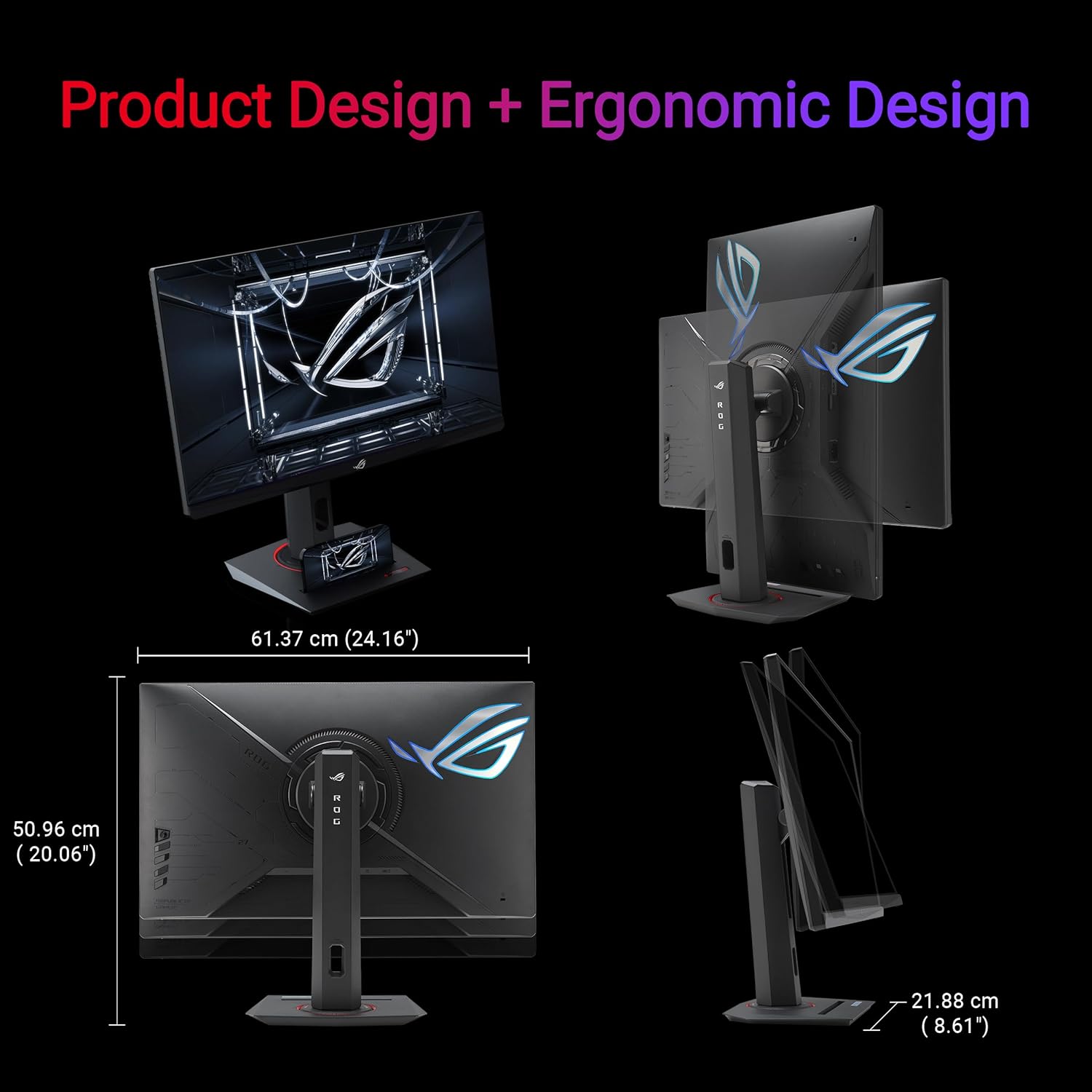 ASUS ROG Strix 27' 1440P USB-C HDR Gaming Monitor (XG27ACMG) - QHD (2560x1440), 270Hz, 1ms, Fast IPS, Extreme Low Motion Blur Sync, G-SYNC Compatible, DisplayWidget, Tripod Socket, 3 yr Warranty