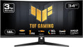 ASUS TUF Gaming 34' Ultra-Wide Curved Monitor (VG34VQ3B) – 21:9 QHD (3440x1440), 180Hz, 1ms, Extreme Low Motion Blur Sync, FreeSync Premium, Speaker, 90% DCI-P3, DisplayWidget Center, 3 yr Warranty