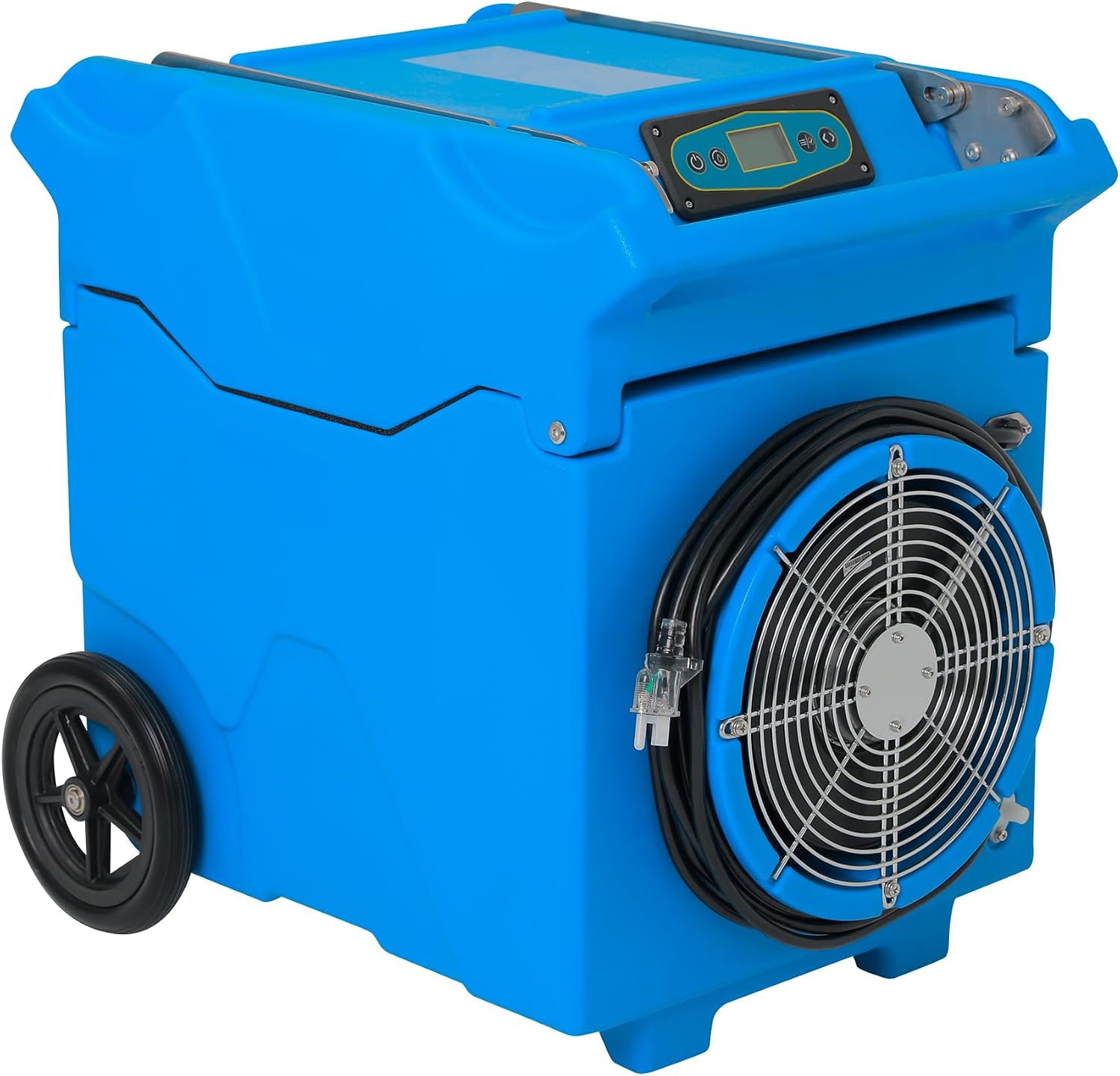 Mounto MOUNTO 230Pints LGR Commercial Compact Dehumidifier with Pump and Drain Hose, LGR Portable Dehumidifier with wheels for Home, Basements, Garages, and Job Sites (Blue)
