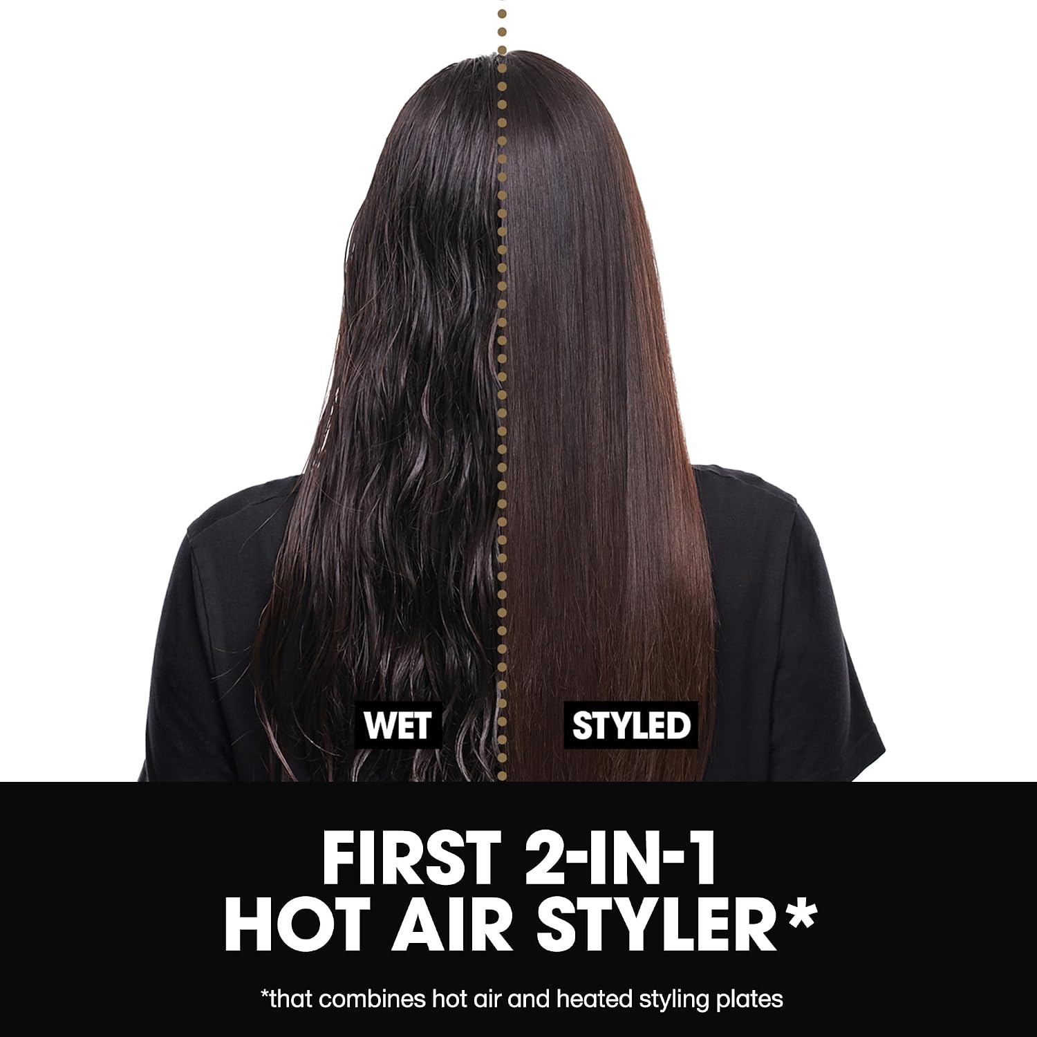 ghd Duet Style - 2-in-1 Flat Iron Hair Straightener + Hair Dryer in One Tool | Transform Hair from Wet to Styled with No Heat Damage | Blow Dry with No Fizz | 2X More Shine