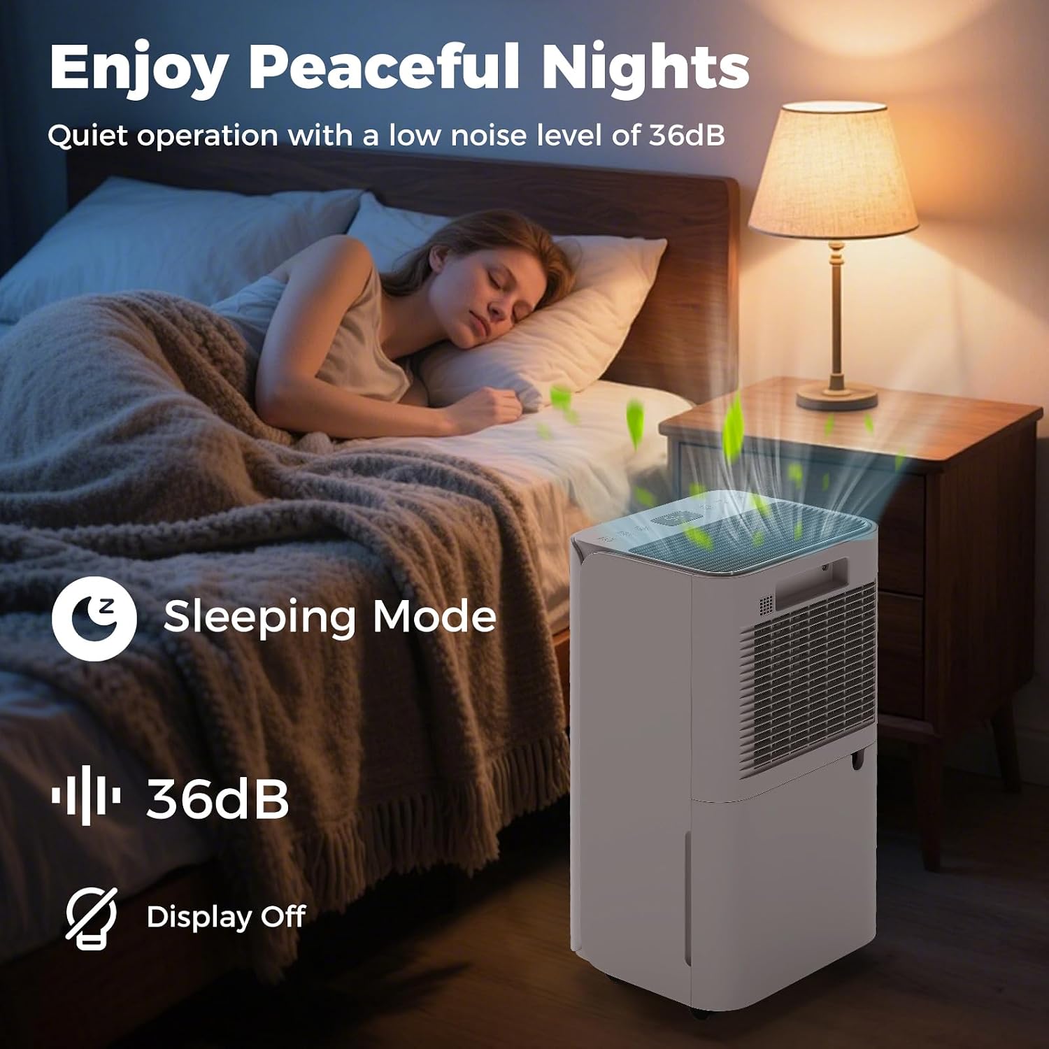 ARLIME 32 Pints Dehumidifier for Home & Basement, 2000 Sq.ft Portable Dehumidifier with Drain Hose, Auto Shut Off, LED Display, Sleep Mode, 24H Timer, Low Noise for Bedroom, Bathroom, Living Room