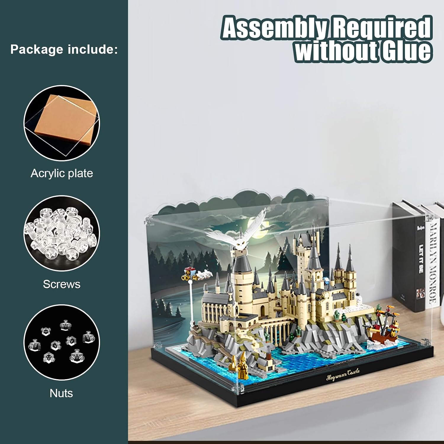 Acrylic Display Case for Lego Harry Potter Hogwarts Castle and Grounds 76419 Building Set, Dustproof Display Box for Harry Potter Playset, Perfect Display Model (Box Only ,Model NOT Included)…