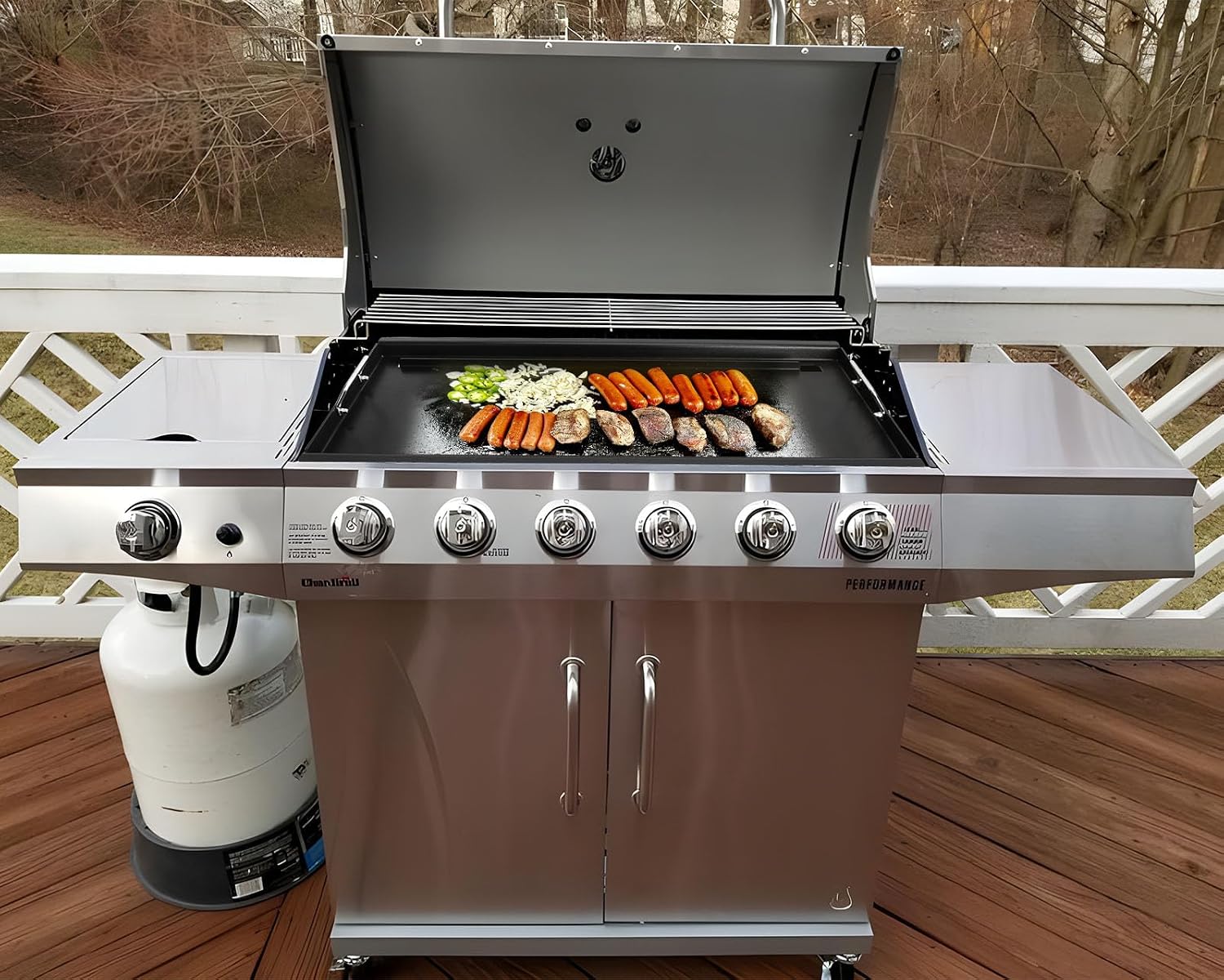 Full-Size Griddle Inserts for Charbroil Performance 6-Burner, Flat Top Griddle for Charbroil Grill 463229021 463229521 463228622 463284422 463229521B 463259223, Replacement Parts for G426-0005-W1