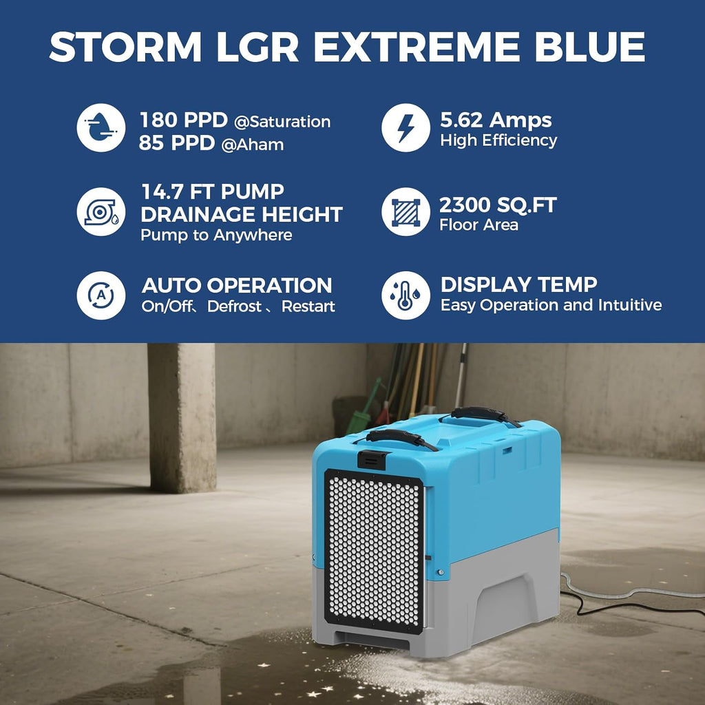 ALORAIR Water Damage Restoration Combo Package 8x Air Mover 2x Air Scrubber 1x Commercial Dehumidifier Ideal for Industrial, Commercial & Home Use - Set 1