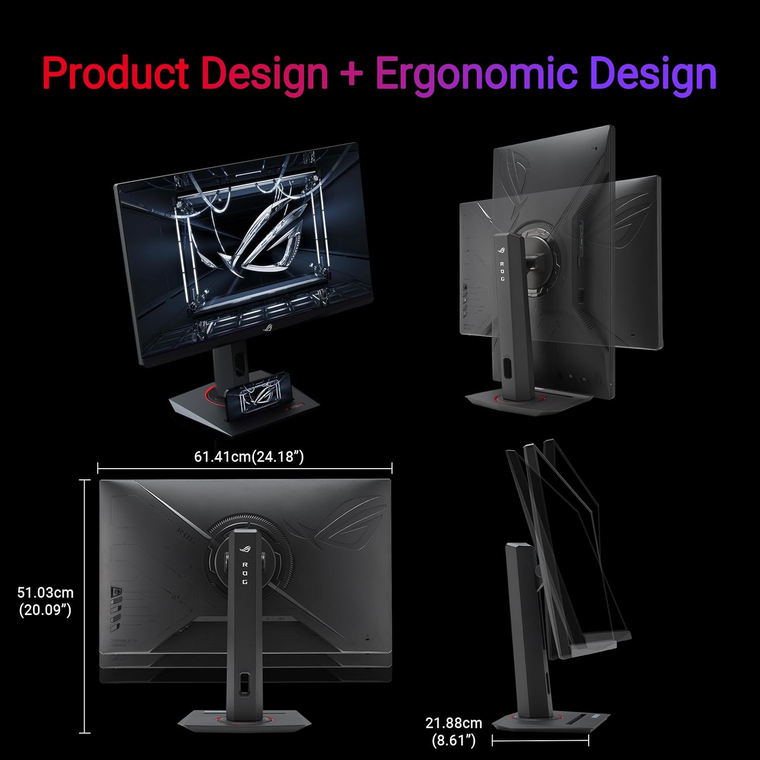 ASUS ROG Strix 27' 1080P USB-C Gaming Monitor (XG279CNS) - Full HD, IPS, 380Hz, 0.3ms, Extreme Low Motion Blur Sync, DisplayHDR™ 400, Tripod Socket, DisplayWidget Center, 3 yr Warranty