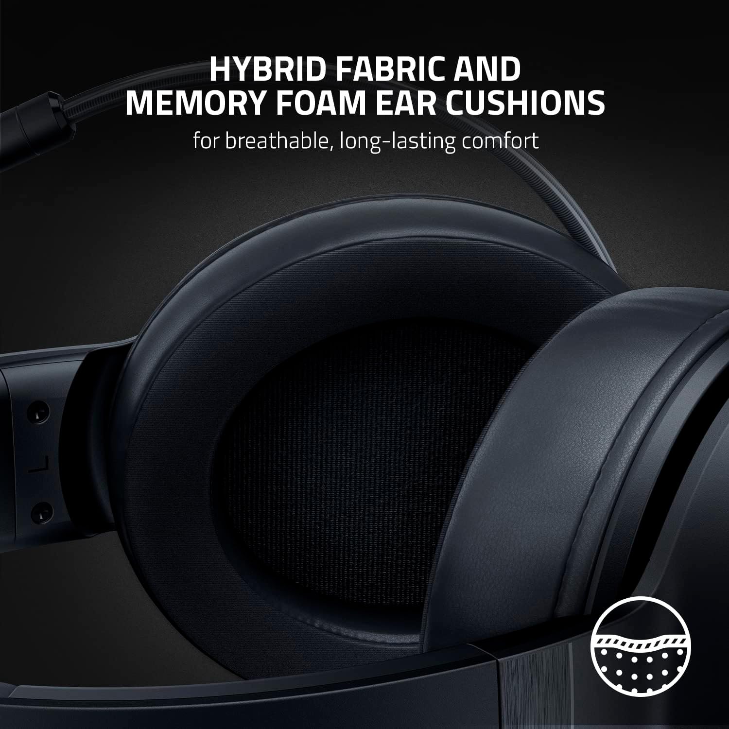 Razer Kraken V3 X Wired USB Gaming Headset: Lightweight Build - Triforce 40mm Drivers - HyperClear Cardioid Mic - 7.1 Surround Sound - Chroma RGB Lighting - Black,(Pack of 8)