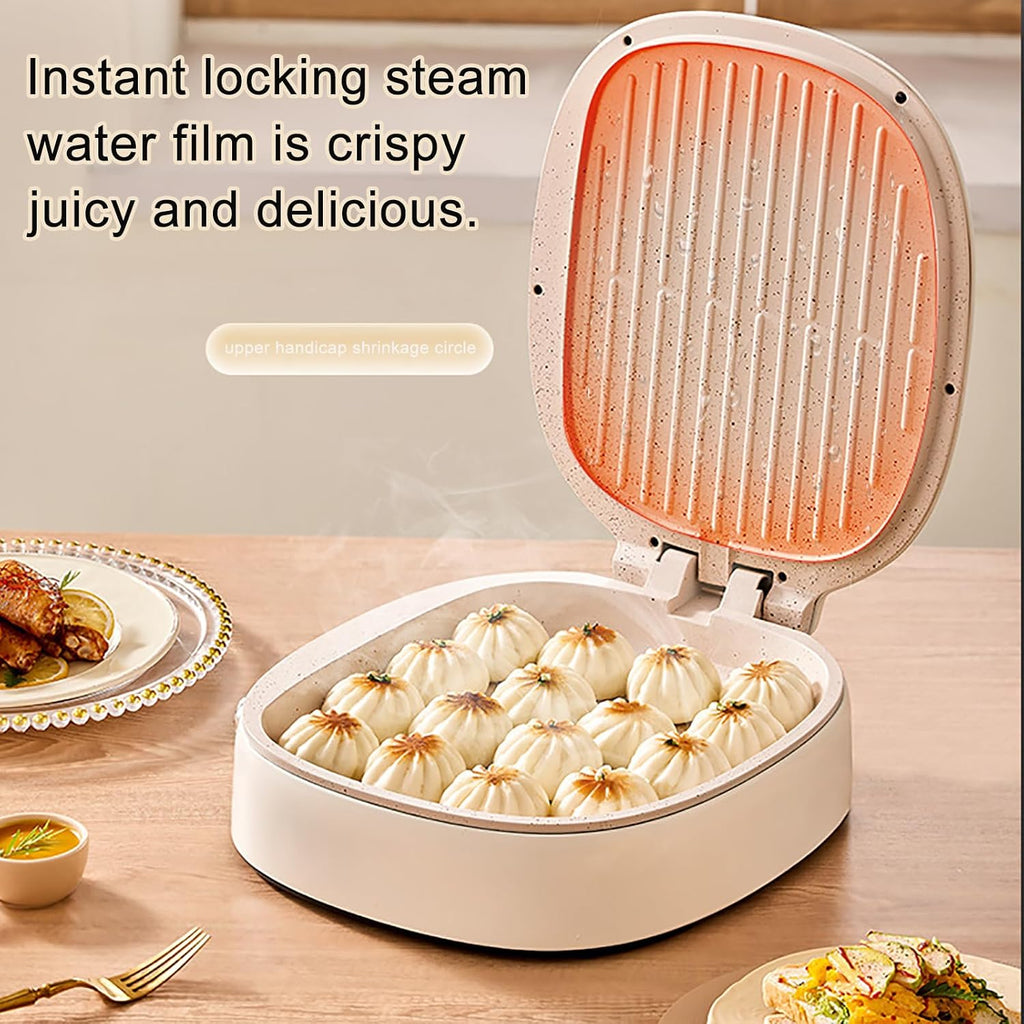 Stainless Steel Griddler, Electric Contact Grill,1400W Adjustable Temp Contro Electric Grill with Ceramic Non-Stick Coating Plate, Opens 180 Degrees, for Any Type or Size of Food