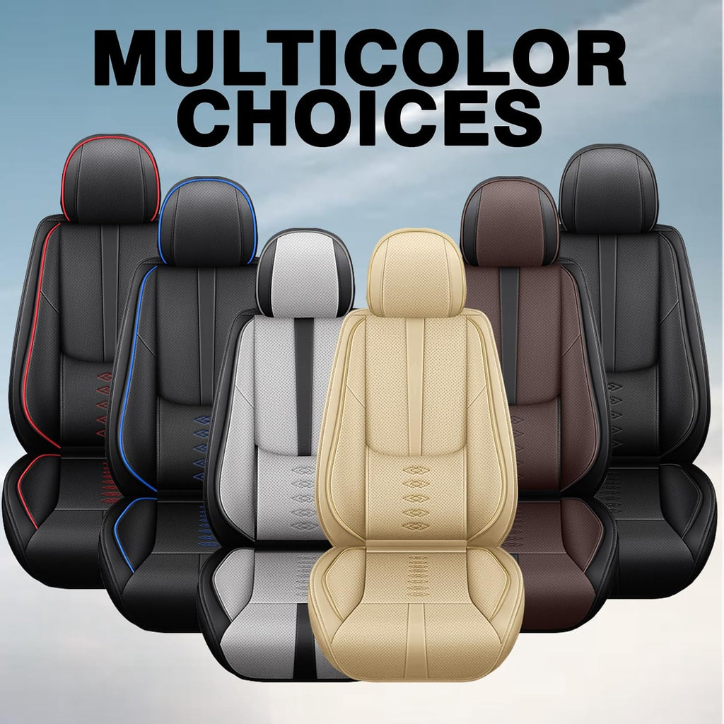 Car Seat Covers 2 Seats Fit for Mazda CX-30 2020-2024 2025,Waterproof Leather Seat Covers,Airbag Compatible,Car Seat Protectors Interior Sets(Front Set,Black&Grey)