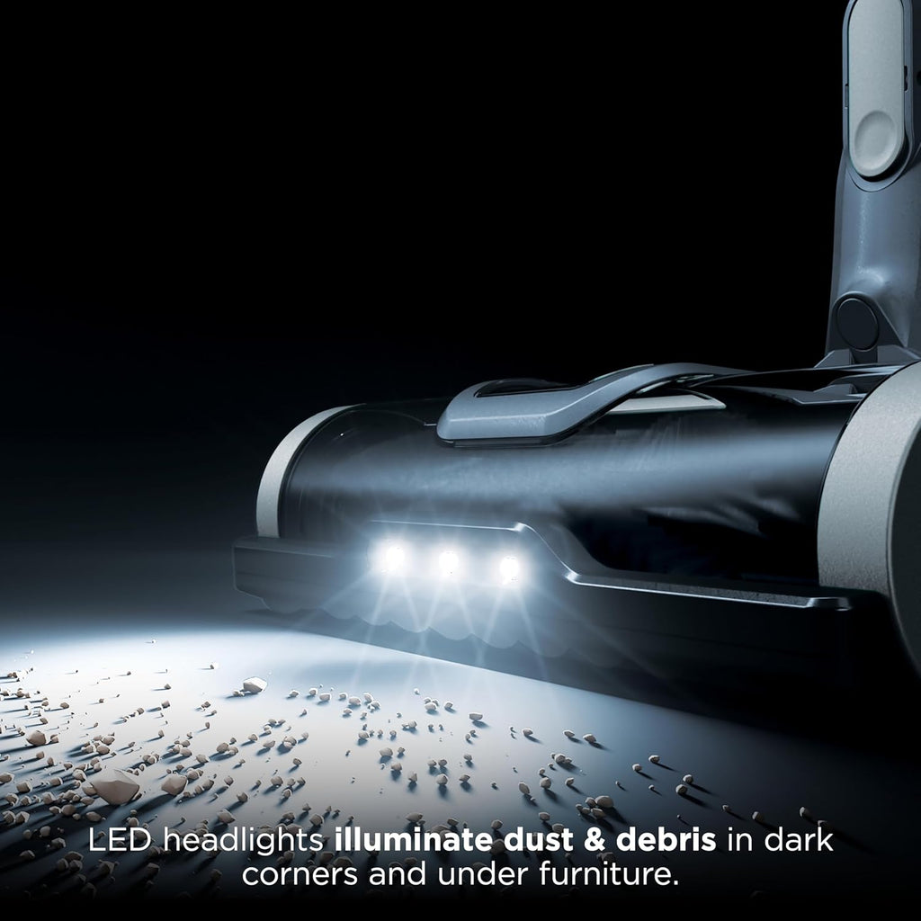 Shark | Pet Cordless Vacuum Cleaner | LED Headlights | Removable Handheld Vacuum for Pet Hair | Crevice Tool & Pet Multi-Tool Included | 40min Runtime | For Carpet & Hard Floors | Grey | IX141
