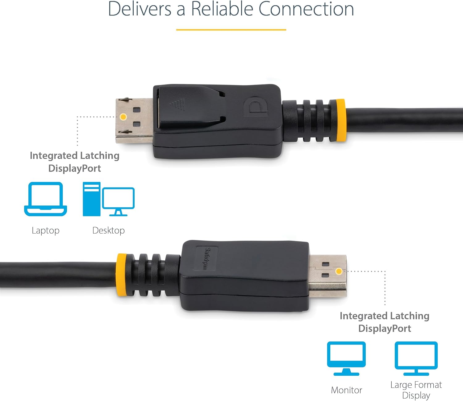 6ft [2m] DisplayPort 1.2 Cable 10 Pack, 4K x 2K UHD VESA Certified DisplayPort Cable, DP Cable/Cord for Monitor, w/ Latches
