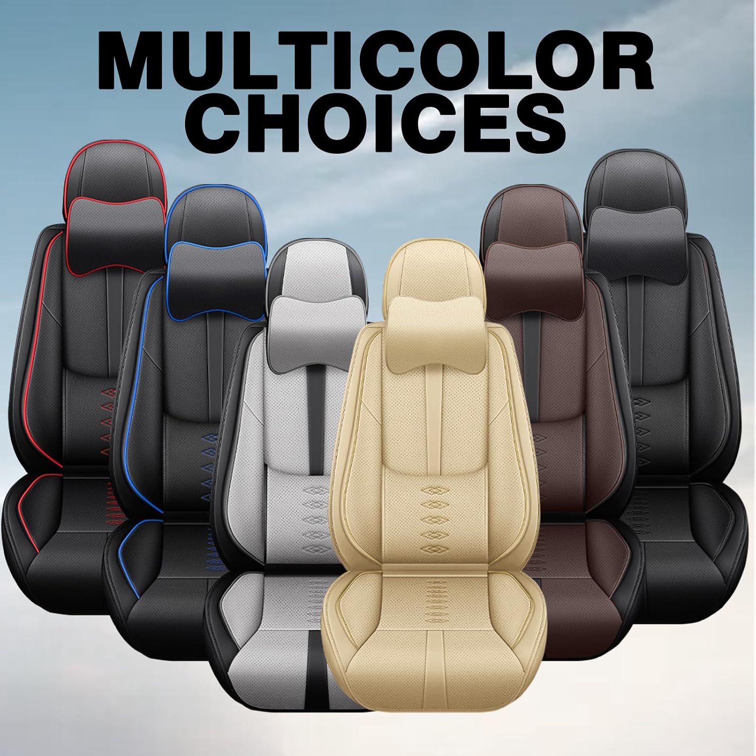 Car Seat Covers 5 Seats Fit for Mazda CX-30 2020-2024 2025,Waterproof Leather Seat Covers,Airbag Compatible,Car Seat Protectors Interior Sets(5PCS with Pillows,Black&Brown)