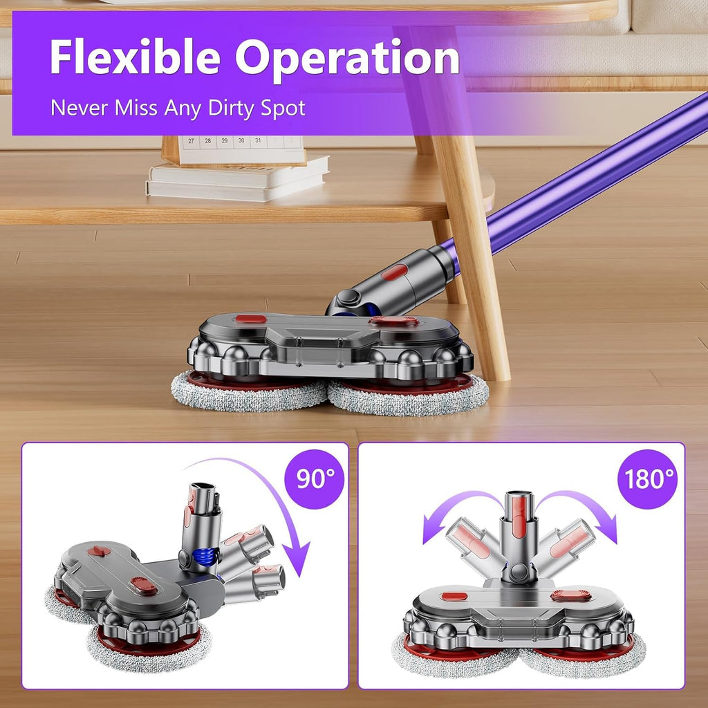MYUAKO Mop Head for dy-Son V7/V8/V10/V11/V12/V15 Vacuum Cleaners, Electric Floor Mop with Removable Water Tank, Wet Mop Head Attachment Wet and Dry