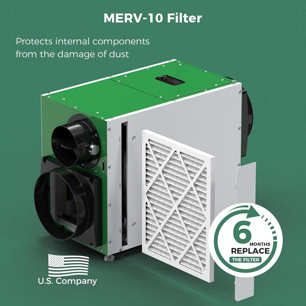Whole House Dehumidifier 90 Pint with Fresh Air Function, Crawl Space Dehumidifier with Drain Hose Up to 2300 sq. ft. for Grow Tent, Whole House, Commercial, Basement, Water Damage