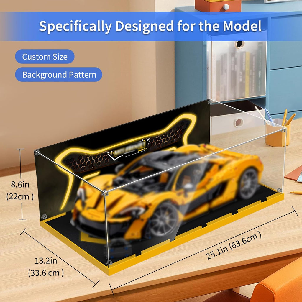 Acrylic Display Case for Lego 42172 McLaren P1; ONLY Display Case, The Model NOT Included