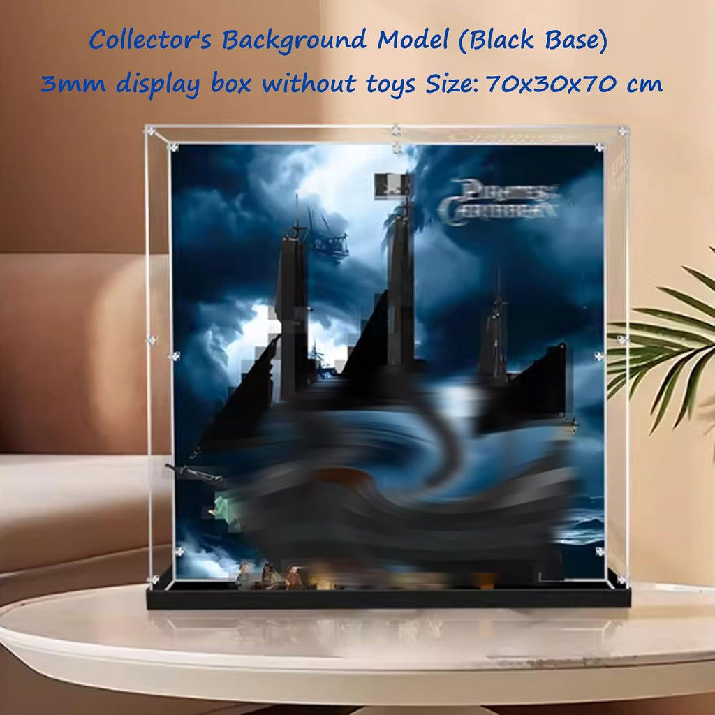 Acrylic Display case for Lego 10365 Black Pearl - dustproof with uv Protection,Custom Fit for Lego 10365 Model - Collector's Edition(Model not Included)