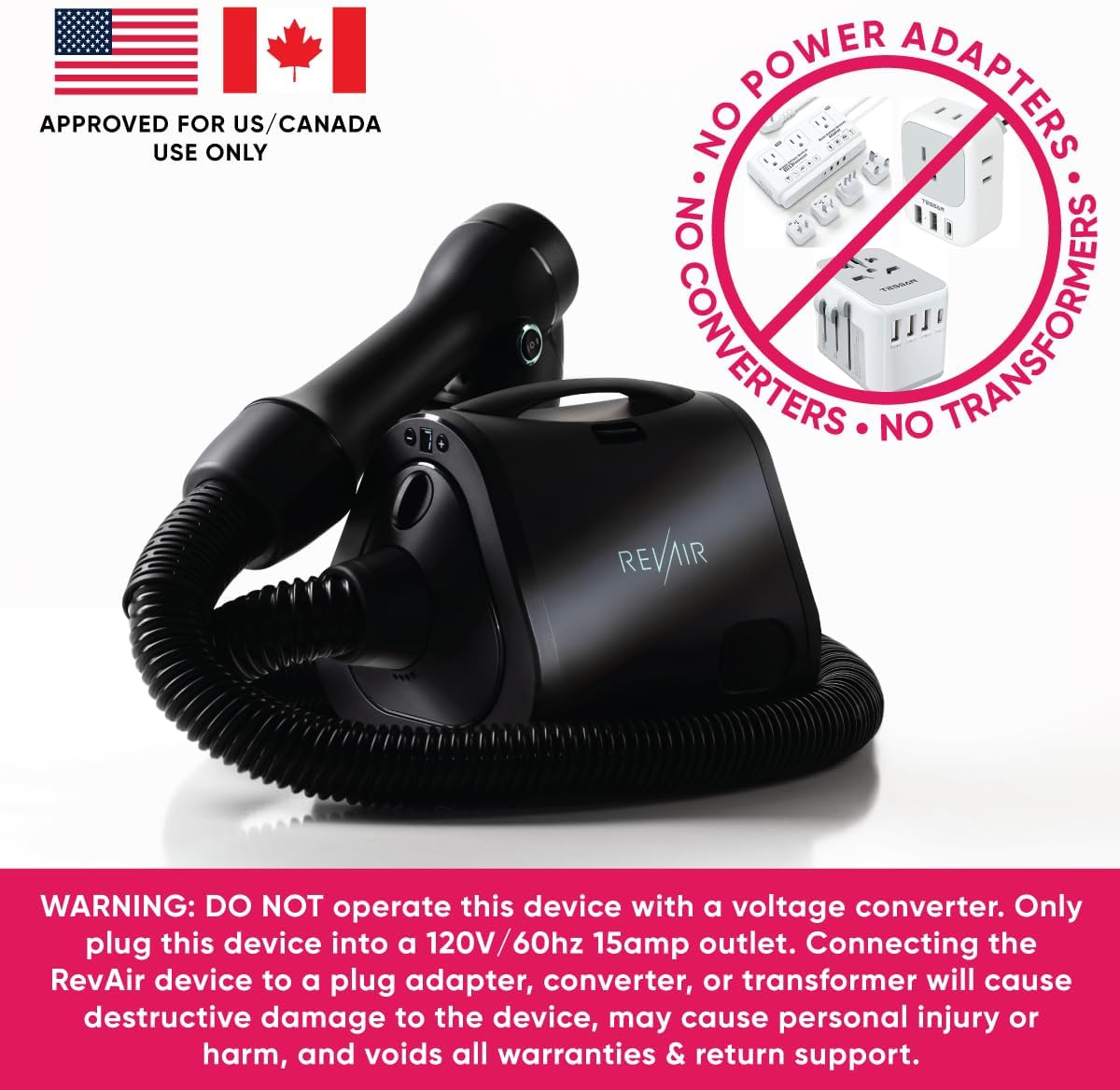 RevAir Reverse-Air Hair Dryer - Innovative Quick-Drying Hair Dryer for Curly, Wavy & Straight Hair - Revolutionary Reverse Blow Dryer -Hairdryer to Reduce Heat Damage & Styling Time