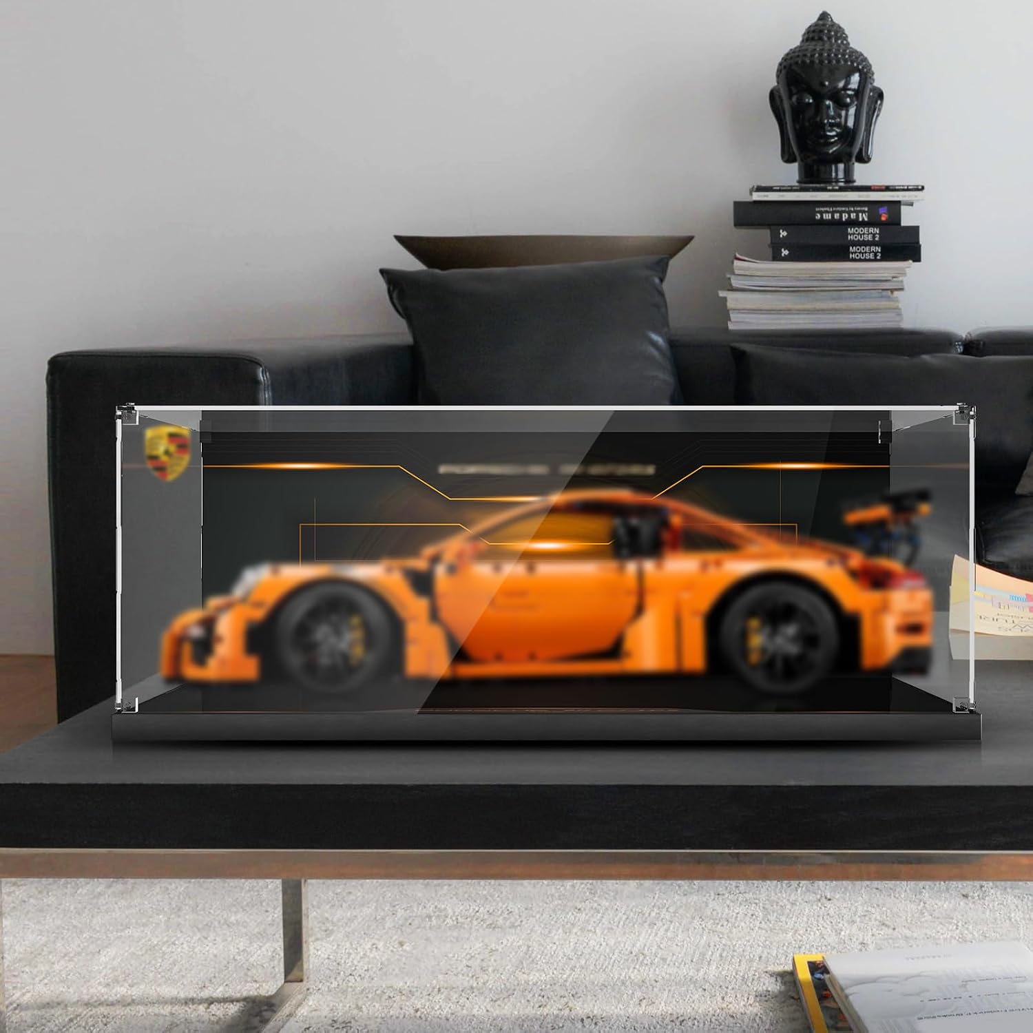 Acrylic Display Case for Lego 42056 Porsche 911 GT3 RS Car Model Building Kit, Dustproof Clear Display Box(The Model NOT Included)