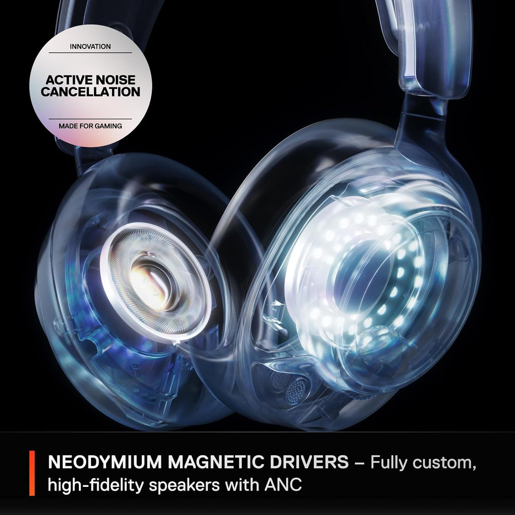 SteelSeries Arctis Nova Pro Wireless Multi-System Gaming Headset - Premium Hi-Fi Drivers - Active Noise Cancellation - Infinity Power System - ClearCast Gen 2 Mic - PC, PS5, PS4, Switch, Mobile