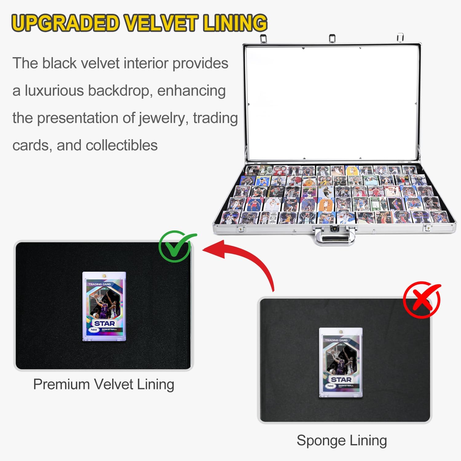 Trade Show Display Case – 34'x22' Large Aluminum Locking Tabletop Showcase for Trading Cards, Sports Cards, TCG, Jewelry – Lightweight & Portable for Exhibitions, Conventions, and Collectibles