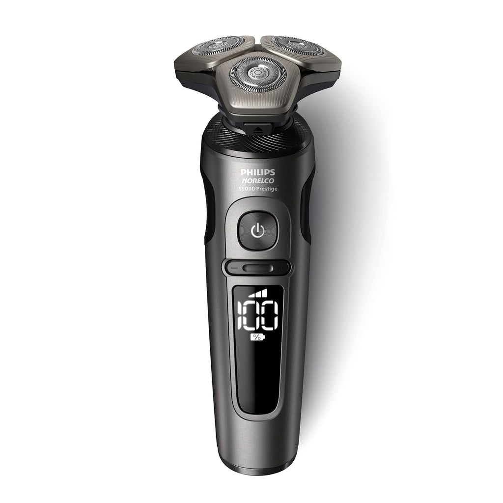 Philips Norelco S9000 Prestige Electric Shaver with Qi-Charger, Precision Trimmer and Premium Case, SP9872/86