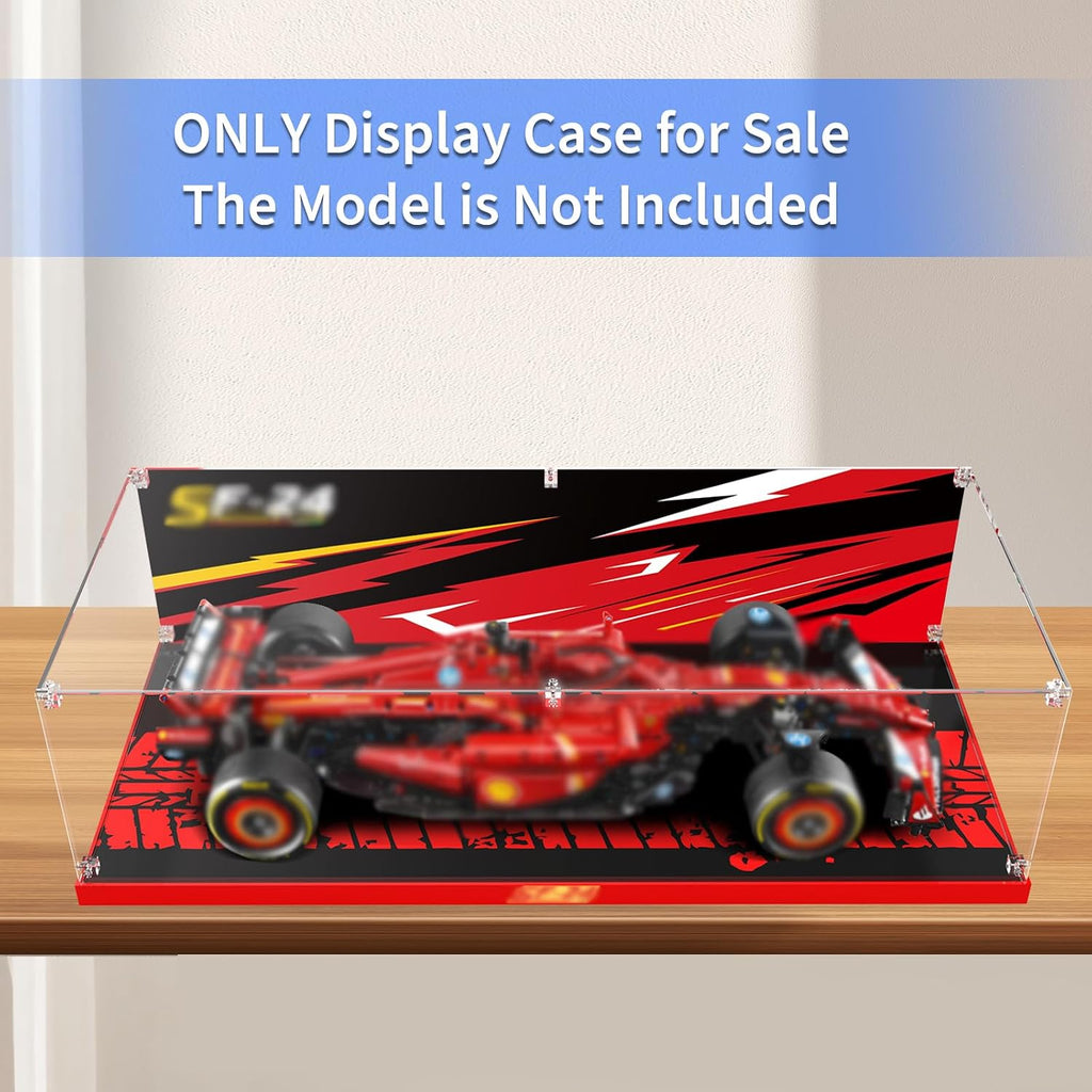 Acrylic Display Case for Lego 42207 Ferrari SF-24 F1; ONLY Display Case, The Model NOT Included