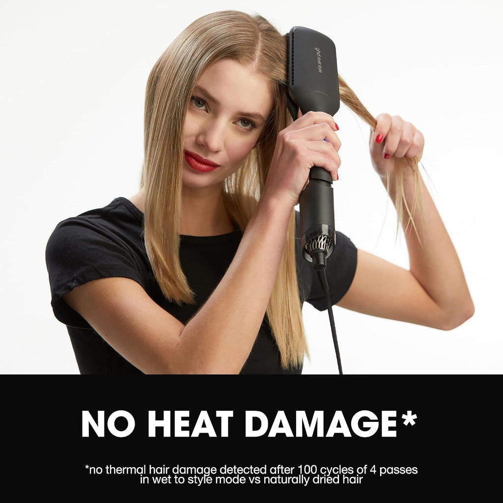 ghd Duet Style - 2-in-1 Flat Iron Hair Straightener + Hair Dryer in One Tool | Transform Hair from Wet to Styled with No Heat Damage | Blow Dry with No Fizz | 2X More Shine