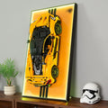 Display Wallboard with RGB LED Lights Compatible with Lego Technic McLaren P1 Model Car Racing Hypercar Model Kit 42172 - Adult Collectibles Car Wall Mount for Home or Office Décor (No Car)