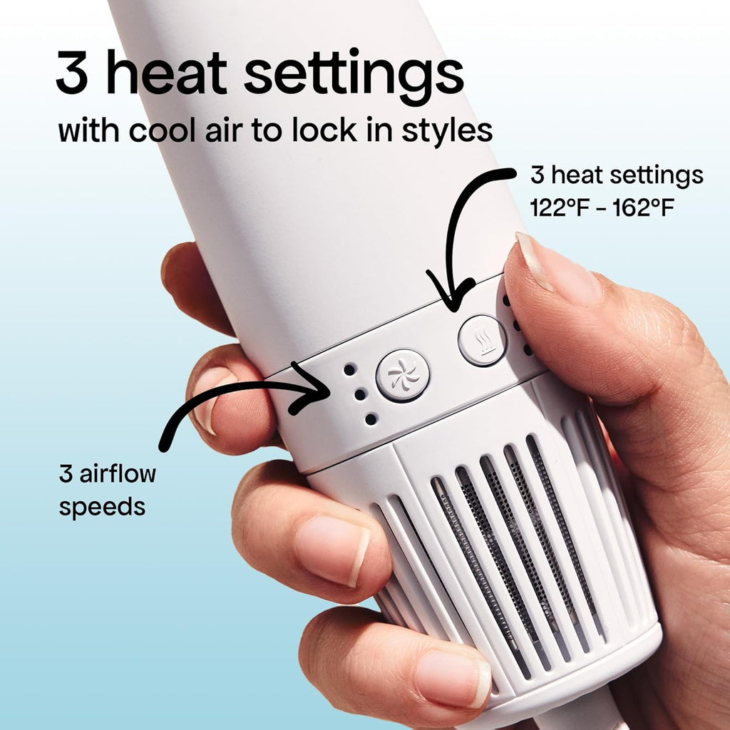 BONDIBOOST 6-in-1 Everlast Multi Styler & Dryer System - Wet to Dry Hair Styler, Hair Dryer Brush with Curlers, Round Brushes, Dryer & Concentrator Attachments, Versatile Heat & Airflow Settings