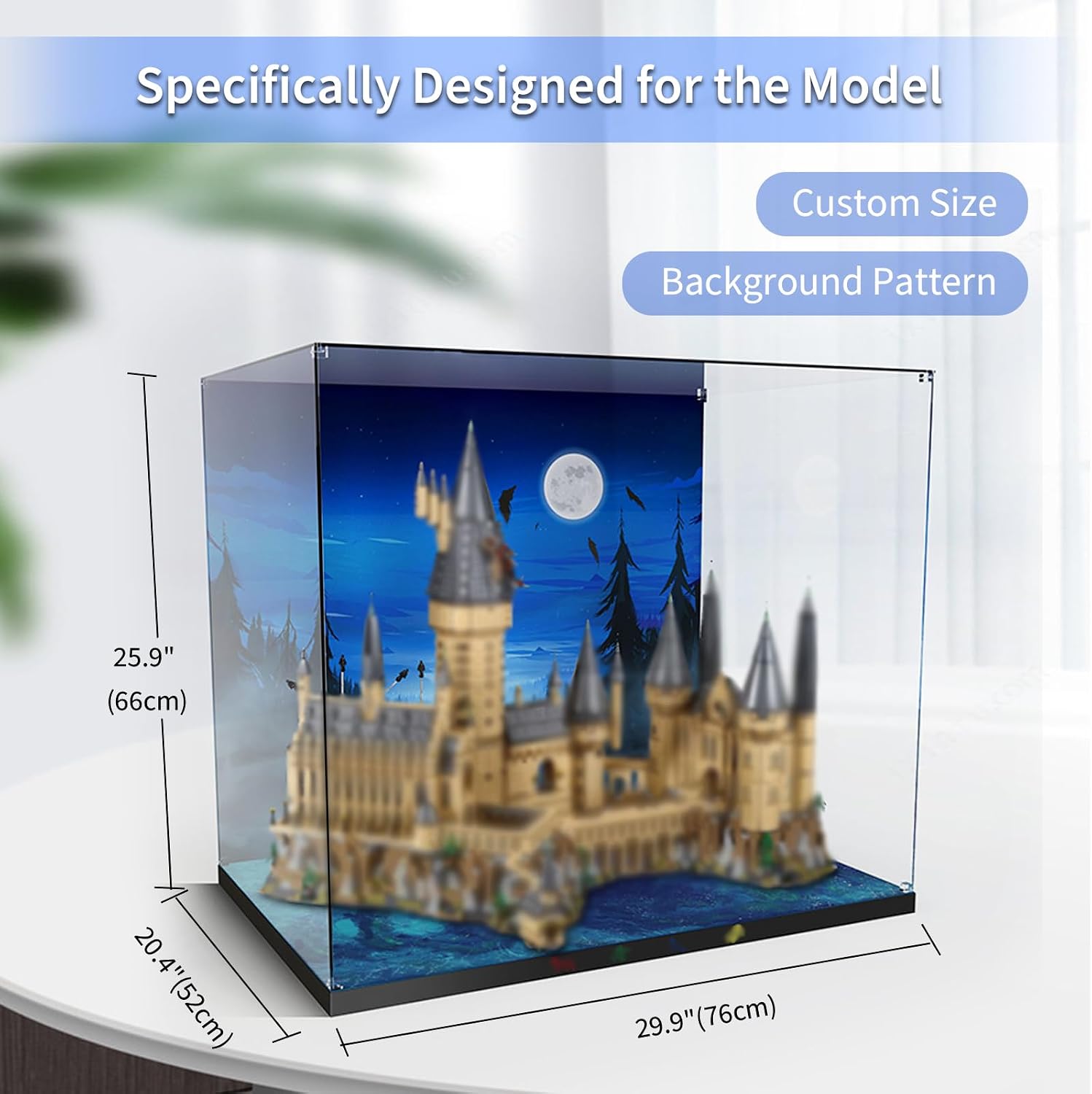 Acrylic Display Case for Lego 71043 Hogwarts Castle; ONLY Display Case, The Model NOT Included