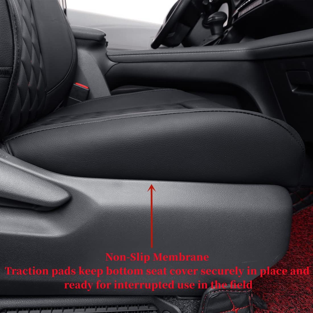 coverdream Sienna Seat Covers Custom Fit for 2021-2026 Toyota Sienna LE/XLE (8-Passenger),2nd Row Bench w/Removable Middle Seat,Waterproof Leather Car Seat Protector (Full Set,Black/Red)