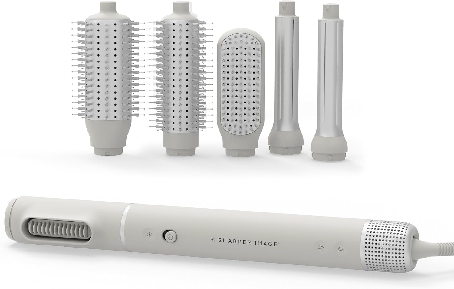 Sharper Image Revel 6-in-1 Multi-Styler, Ionic Hair Dryer Brush, Air Wrap Curling Wand, Detangler, Volumizing, Smoothing & Straightening Tools, Hair Accessories for Women for Salon Results at Home