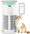 Air Purifiers for Home Large Room, Yaber Pets H13 HEPA Air Purifier for Home Pets, Auto Mode PM2.5 VOC Monitor with Lights, APP Control Air Cleaner, 360° Air Intake, Pet Lock, 22dB Quiet