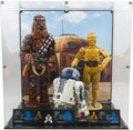 Display Case Compatible with 75398; 75379; 75371- C-3PO; R2-D2; Chewbacca - Lego Acrylic Display Stand - Set Not Included Printed Background Art