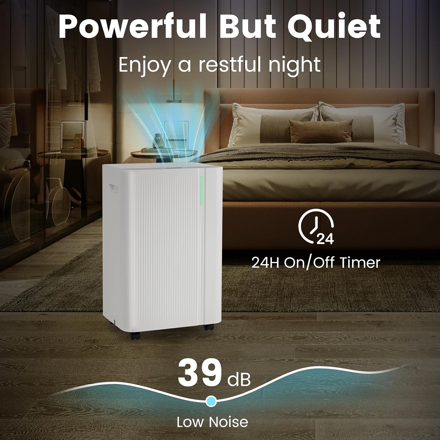 ARLIME 4500 Sq.Ft Dehumidifier for Home, 54 Pints Dehumidifier for Bathroom Bedroom Basement w/Drain Hose, 3 Modes, LED Display, 3-Color Indicator Light, 24H Timer, Child Lock & Auto Defrost