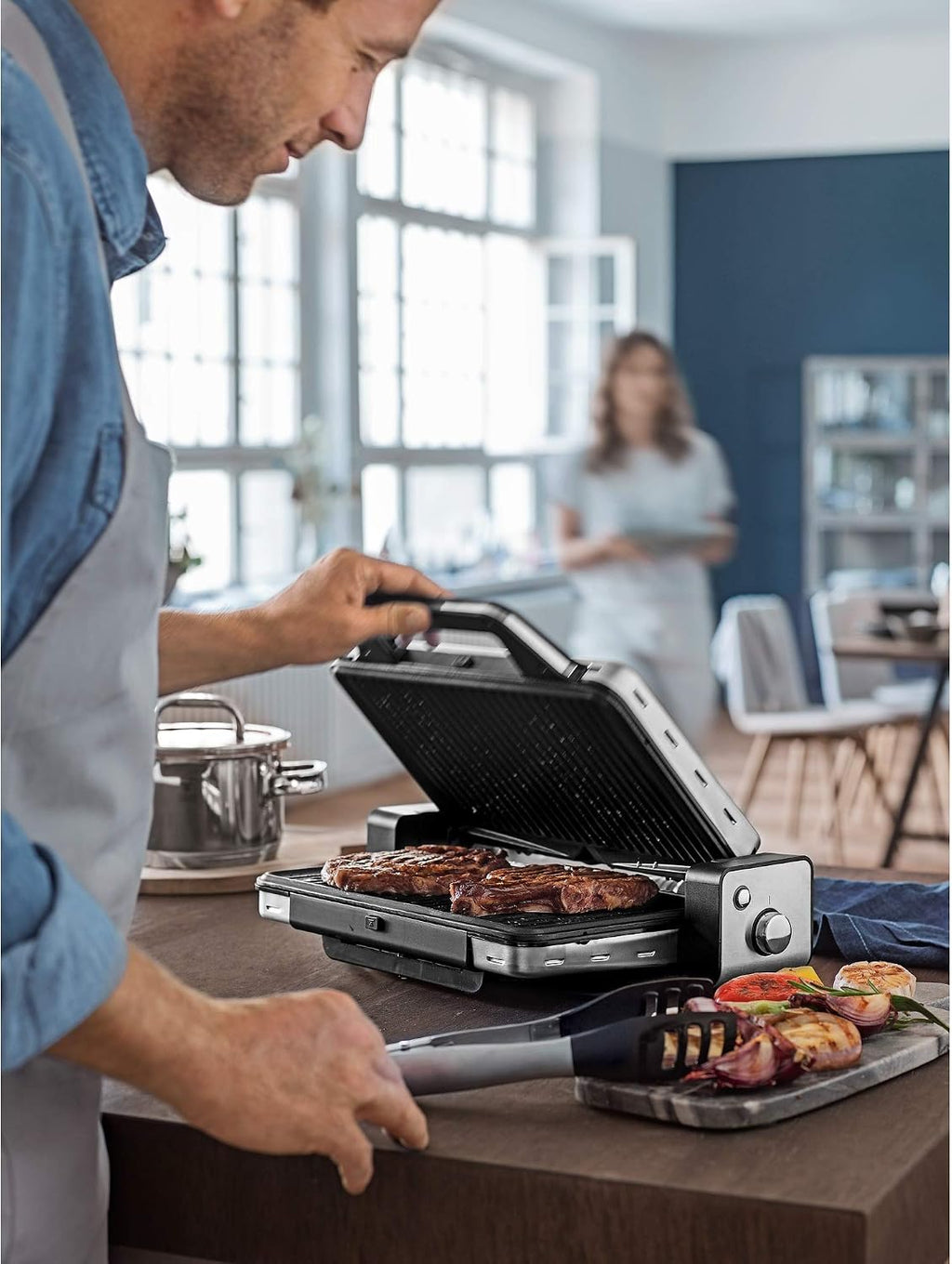WMF CE Lono Contact Grill, Silver