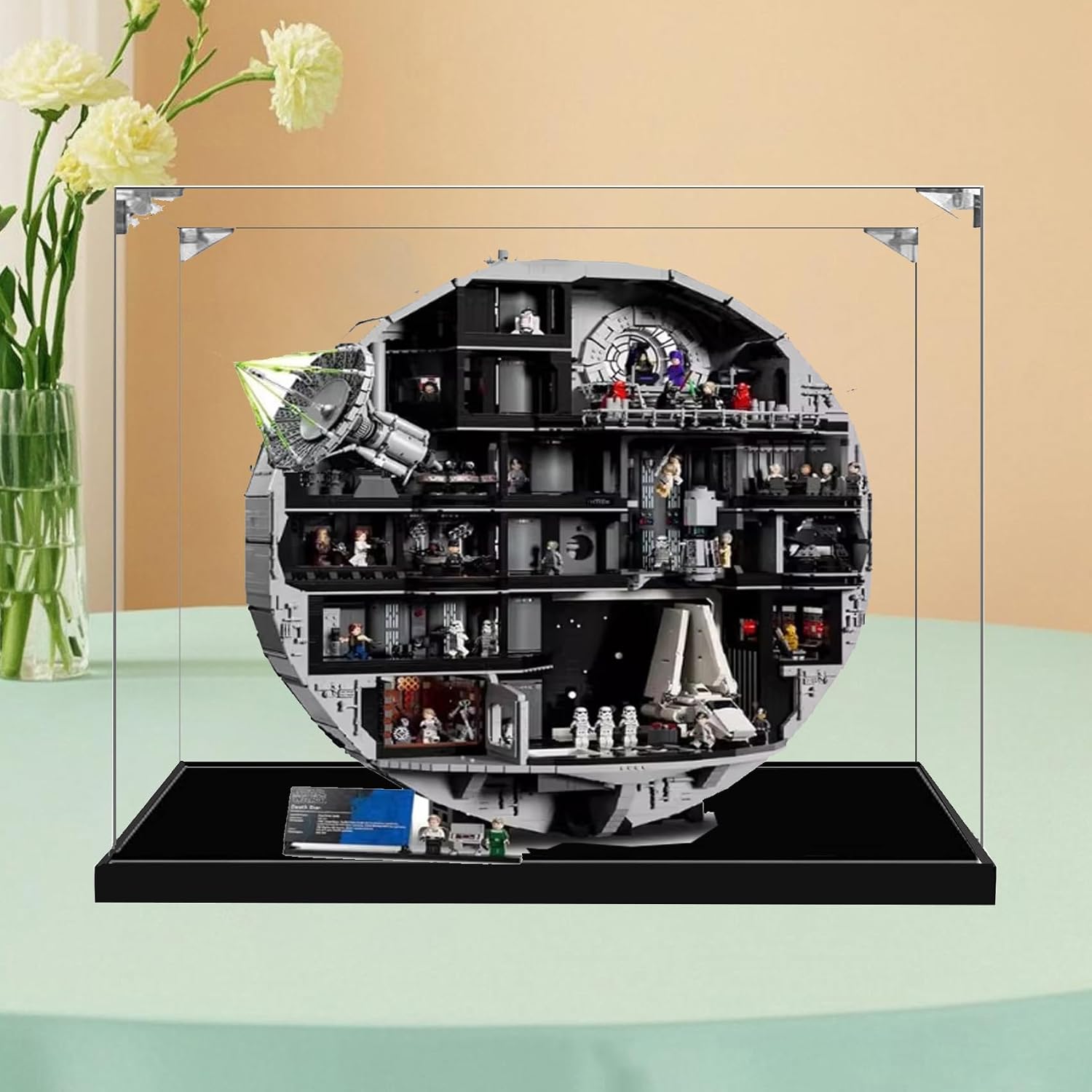 Transparent Acrylic Display Case for Lego 75419 Death Star Trooper, Clear Box, Storage Box, Dustproof Box (Model not Included) (3mm)