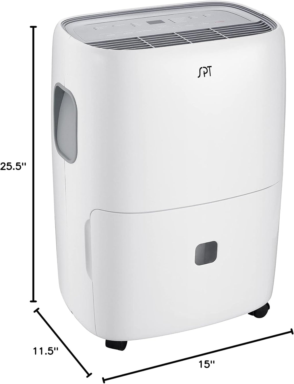 SPT SD-53E: 50-Pint Dehumidifier with ENERGY STAR,white,15 x 11.5 x 25.5 in