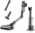 Shark Cordless Vacuum Cleaner with HEPA Filter, PowerDetect Clean & Empty, Powerful Suction, Auto-Empty System, Pet Hair Pickup, Carpets & Hardfloor, Purple/Gold (Renewed)