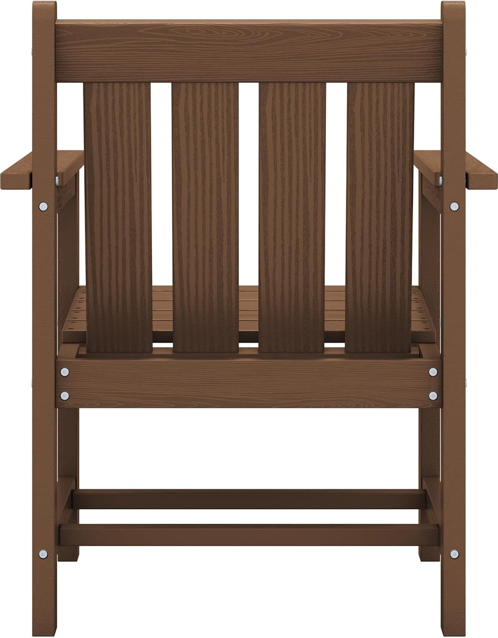 SEWRWALL 3 Pieces Patio Bistro Set, All Weather Adirondack Chair Set with Side Table, HDPE Material Outdoor Patio Furniture Set for Balcony, Porch, Garden, Backyard- Brown