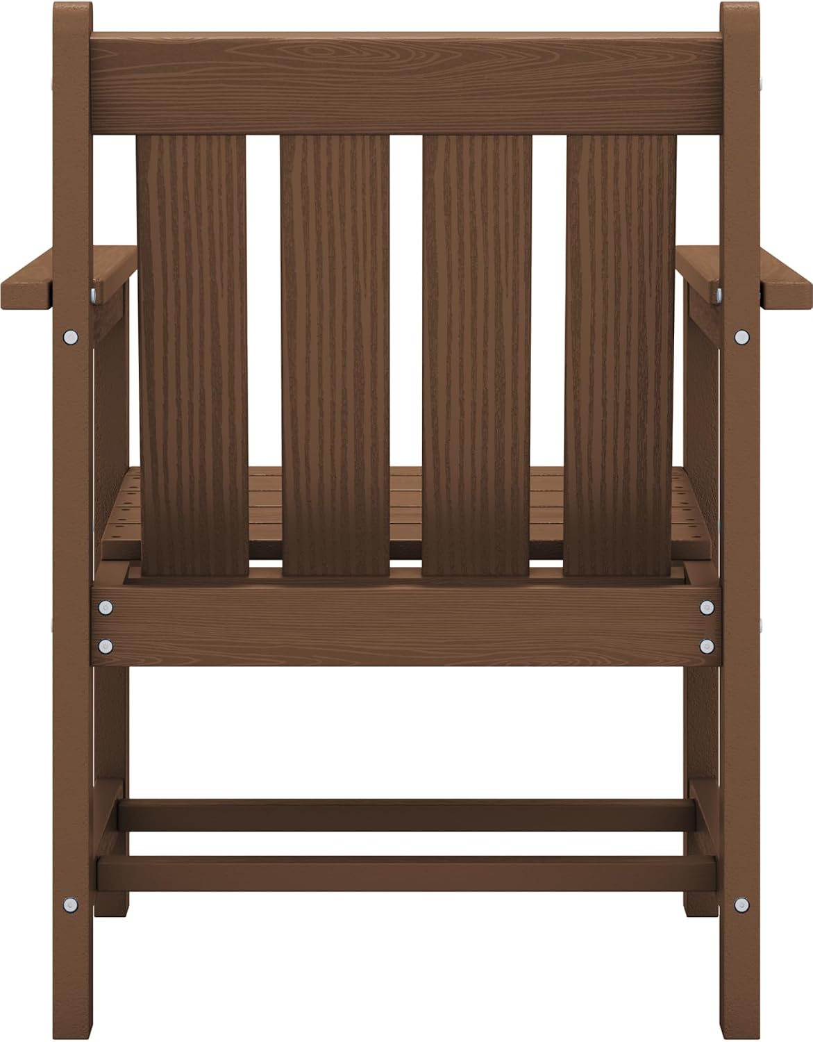 SEWRWALL 3 Pieces Patio Bistro Set, All Weather Adirondack Chair Set with Side Table, HDPE Material Outdoor Patio Furniture Set for Balcony, Porch, Garden, Backyard- Brown