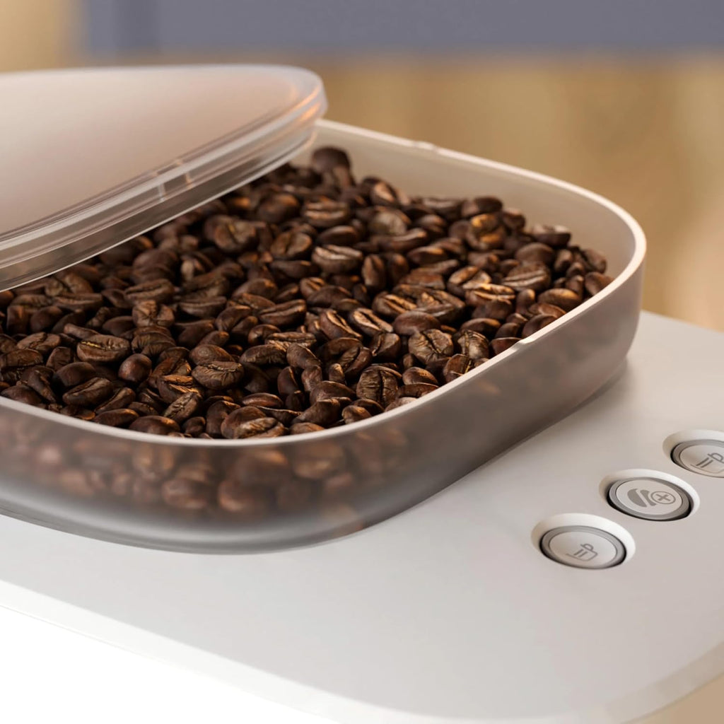 Philips Baristina Espresso Machine, Grind, Tamp & Brew Coffee Beans in One Swipe, Compact, 16 Bar Pump Pressure, Automatic Grinder, White with Mango Portafilter (BAR310/50)