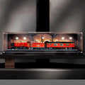 Dustproof Clear Acrylic Display Case,Designed for Lego 76405 Hogwarts Express Train Model Collection Protection Acrylic Dustproof Display Box (Model Kit Not Included) (Black Base+Back spray3mm)