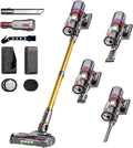 UNINELL HOME Cordless Vacuum Cleaner, 50000Pa 580W 70Mins Vacuum Cleaners for Home,Anti-Tangle Stick Vacuum Self-Standing, Handheld Vacuum Rechargeable for Pet Hair/Carpet/Floor,LED Display