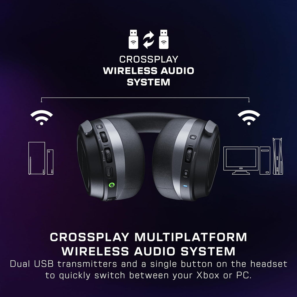 Turtle Beach Stealth 700 Gen 3 Wireless Multiplatform Amplified Gaming Headset for Xbox Series X|S, Xbox One, PC, PS5, Mobile – 60mm Drivers, AI Noise-Cancelling Mic, Bluetooth, 80-Hr Battery – Black