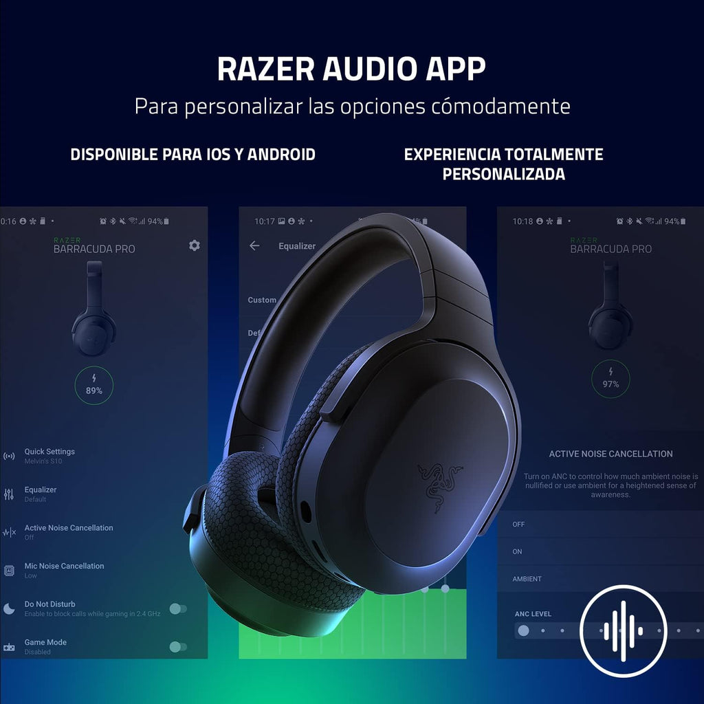 Razer Barracuda X Wireless Gaming & Mobile Headset (PC,PlayStation,Switch 2,Android,iOS): 2.4GHz Wireless + Bluetooth - Lightweight - 40mm Drivers - Detachable Mic - 50 Hr Battery - Black,(Pack of 2)