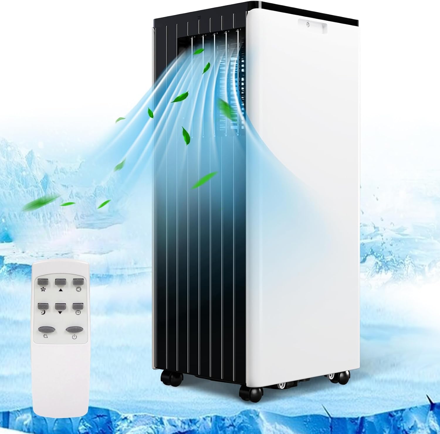 GarveeHome 8000 BTU Portable Air Conditioner, 3-In-1 AC Unit with Fan & Dehumidifier, Quiet Cooling for Rooms Up to 350 Sq.Ft, Remote Control & 24H Timer, Ideal for Bedroom or Apartment Use